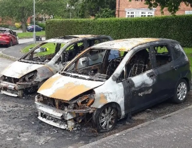 Arson attacks in Retford