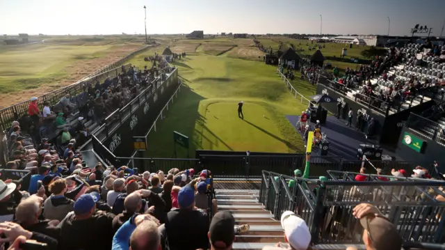 Andy O'Sullivan was in the first group of the day to tee off at Royal St George's