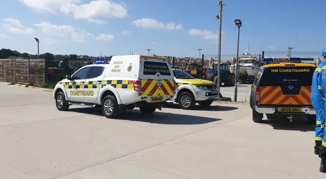 The coastguard vehicles