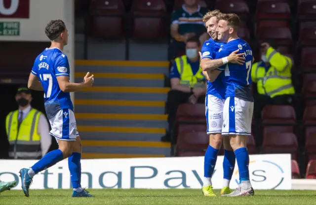 Ruari Paton (right) has scored twice for Queen of the South against Motherwell at Fir park