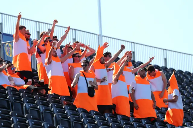 Lancashire v Yorkshire fans.