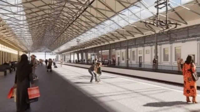 Artist's impression of new station