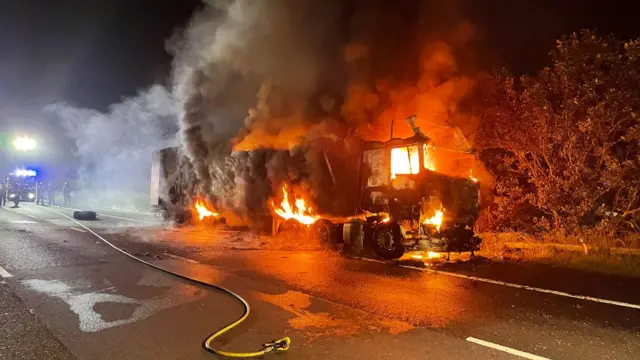 Lorry fire