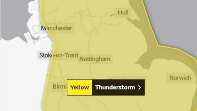 Yellow weather warning