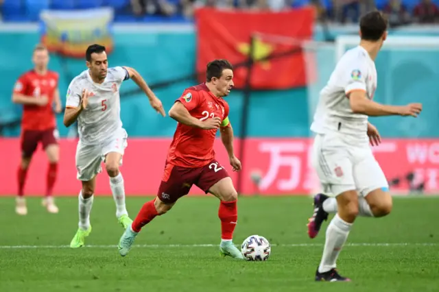 Shaqiri driving with the ball