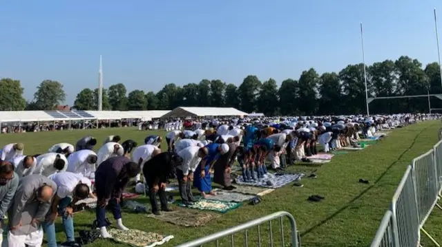 Eid al-Adha celebration in Victoria Park, Leicester