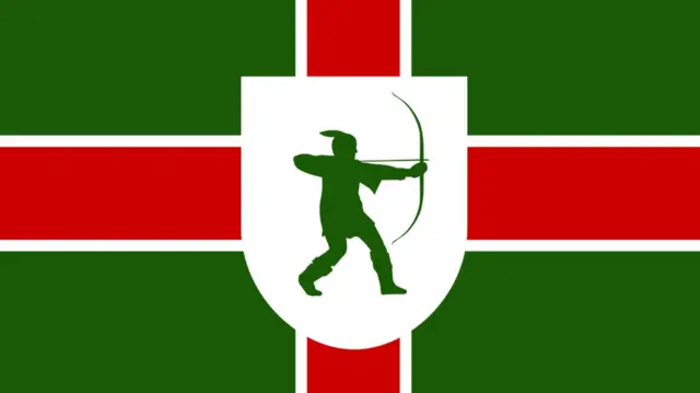 The Nottinghamshire flag