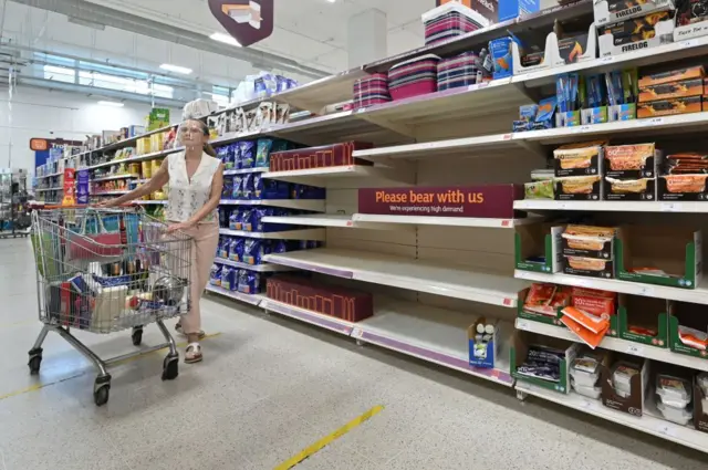 Woman in supermarket