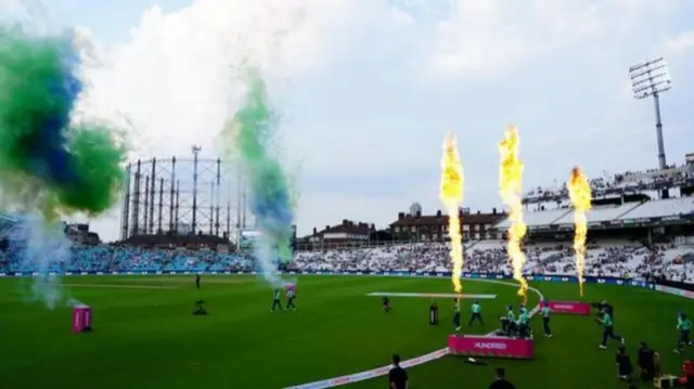 The crowd at the Kia Oval in the opening fixture of The Hundred