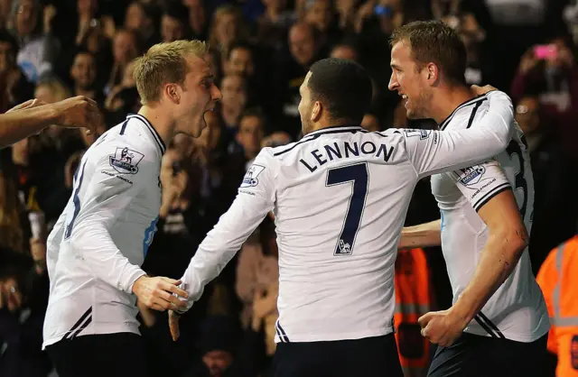 Harry Kane scored on his Premier League debut for Tottenham