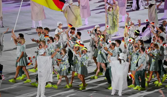 Germany arrive