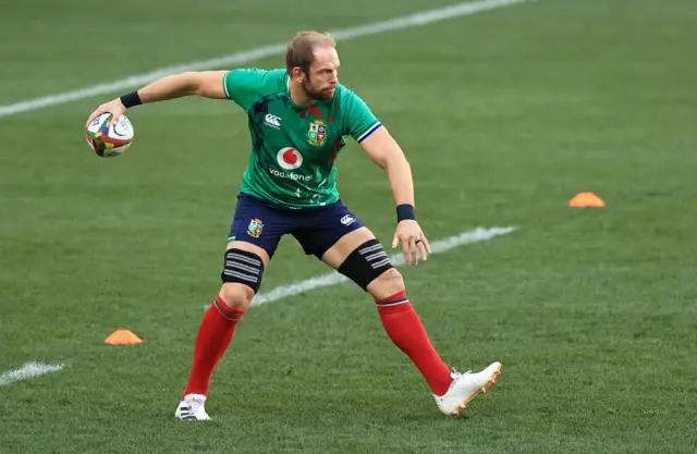 Alun Wyn Jones in training for the Lions