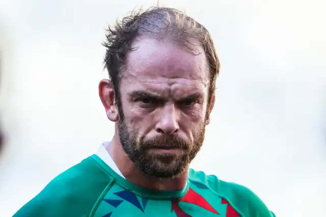 Alun Wyn Jones with a stern face