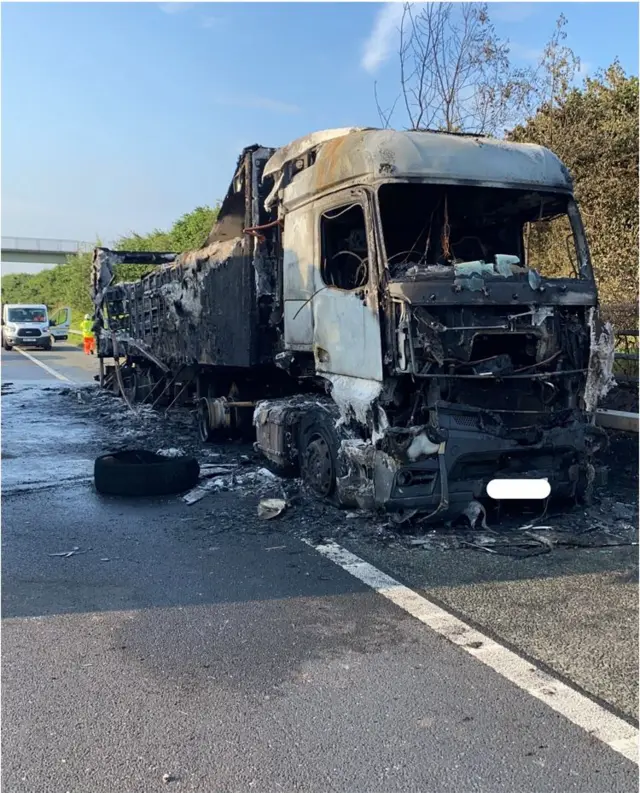 Lorry fire