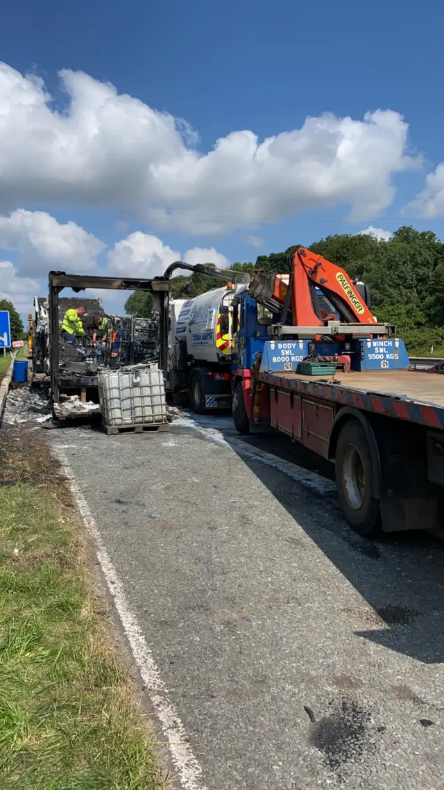 Lorry on A1(M)