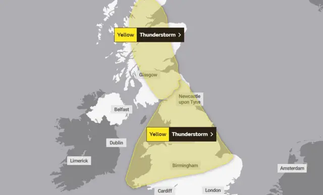 UK weather map