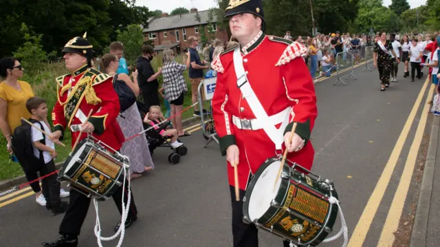 Drummers from the Yorkshire Regiment