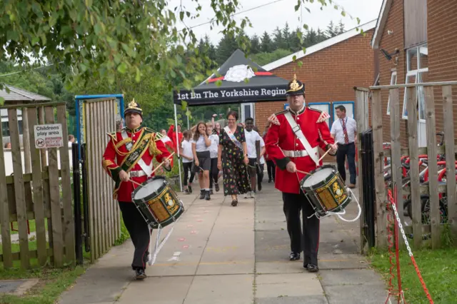 Drummers from the Yorkshire Regiment