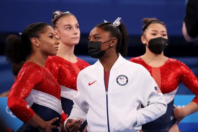 Simone Biles and Jordan Chiles