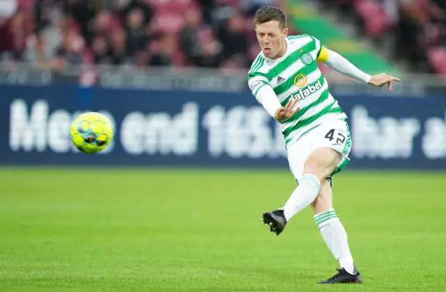 Callum McGregor opens the scoring in Denmark