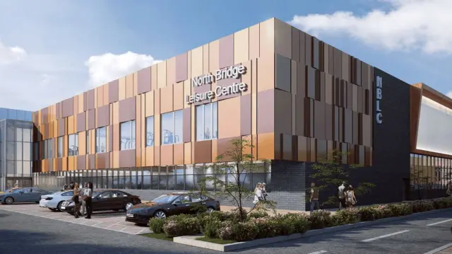 Artist's impression of leisure centre