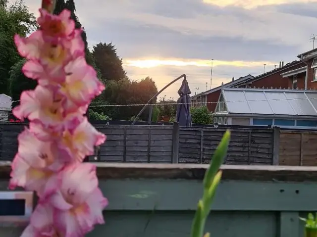 Sunrise breaks through the cloud in Tipton, Sandwell