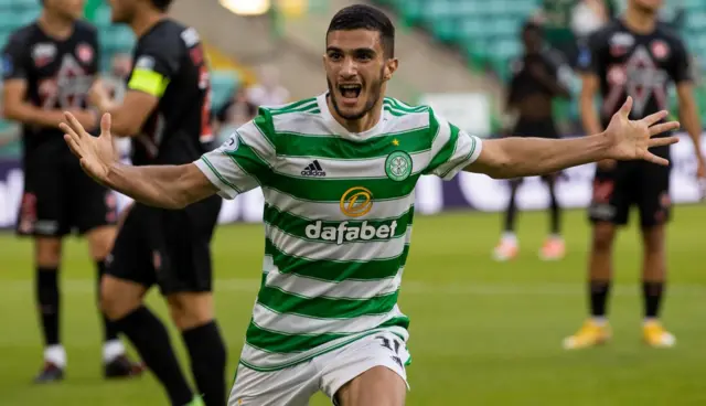 Liel Abada scored on his debut but had his celebrations cut short as he was replaced immediately after Nir Bitton's red card