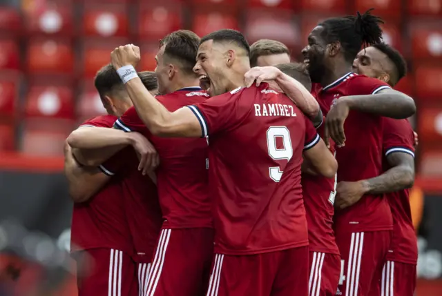 Christian Ramirez scored on his competitive debut for Aberdeen