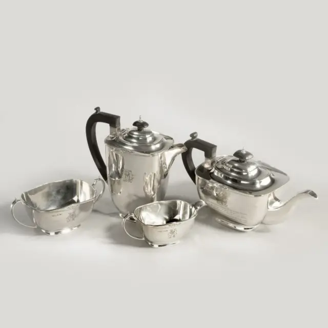 The silver tea set