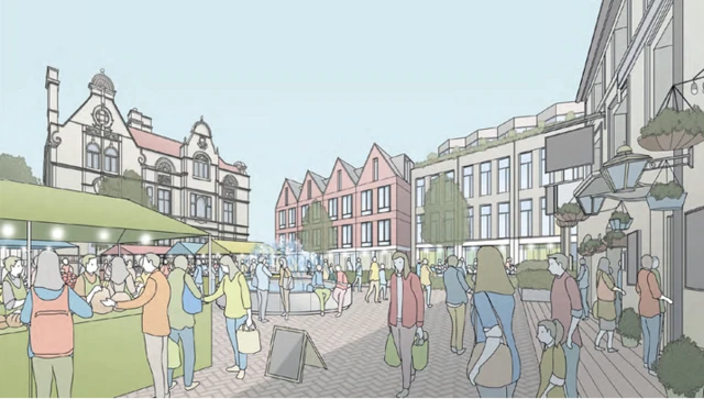 Artist impression of Oswestry