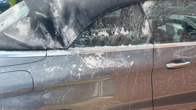 Laney Holland's car after attack