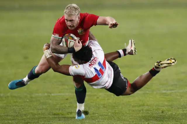 Stuart Hogg attempts to break through