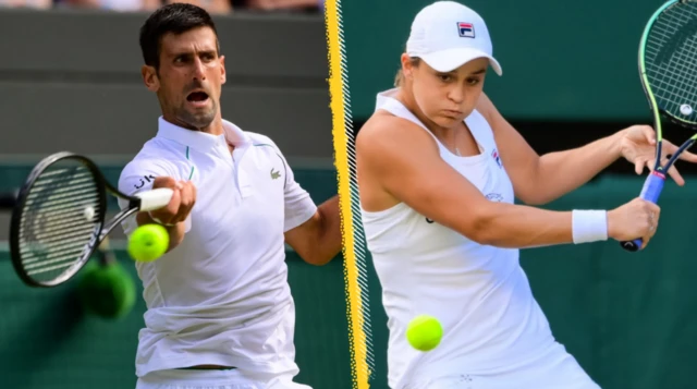 Novak Djokovic and Ashleigh Barty