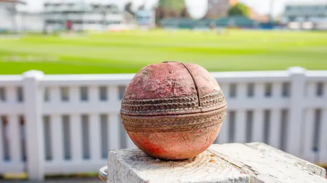 Old cricket ball at Taunton