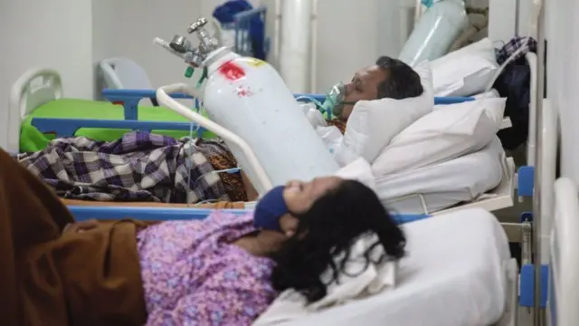 People in hospital in Indonesia