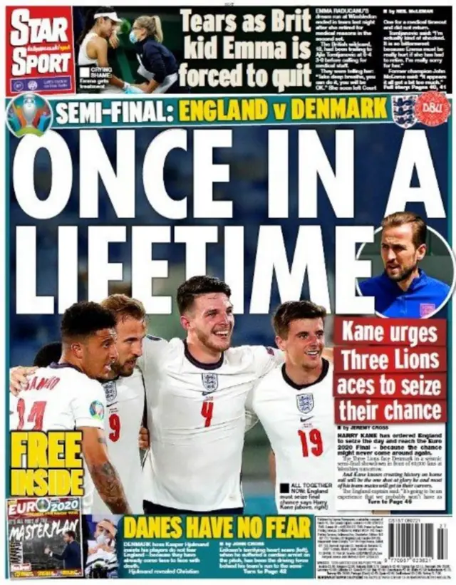 Back page of the Daily Star on 6 July 2021