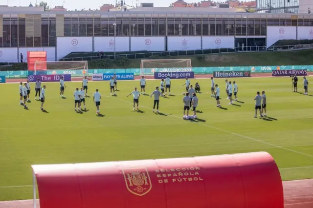 Spain's Euro 2020 squad trains at Las Rozas