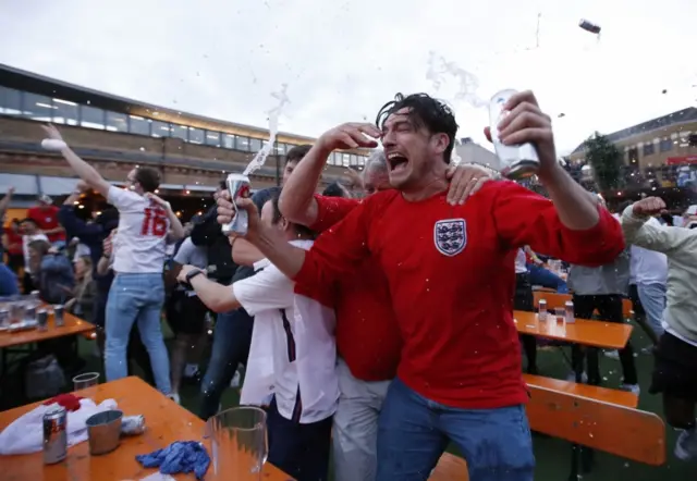 England fans celebrate