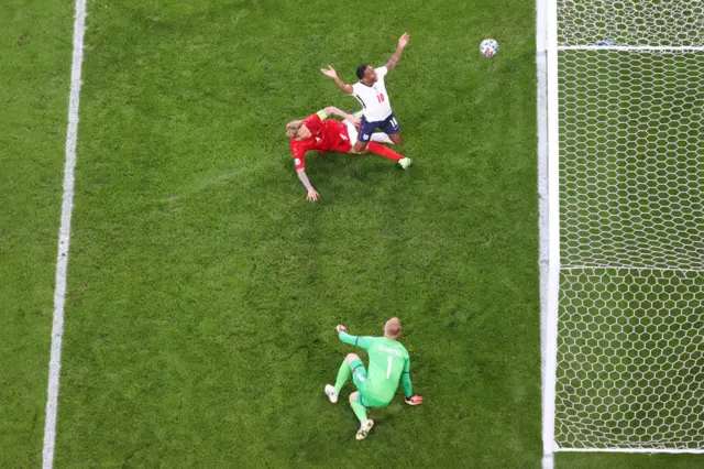 Simon Kjaer scores an own goal