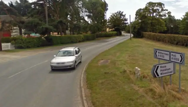 A1033, between Ottringham and Patrington in Holderness