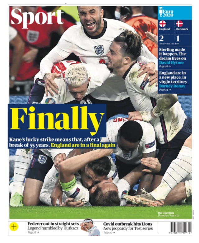 Guardian Sport section