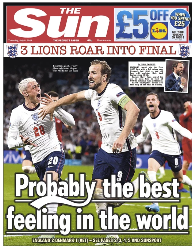 Sun front page