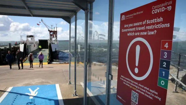 Ferry port in Scotland