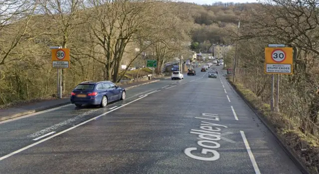 Godley Lane in the Stump Cross area