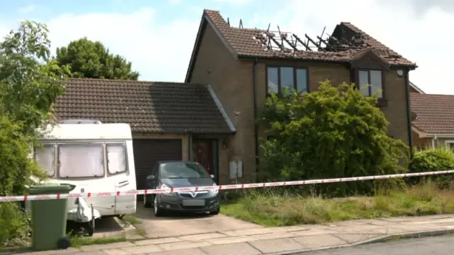 House struck by lightning