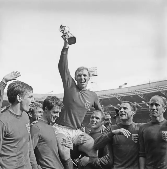 England lifting the World Cup in 1966