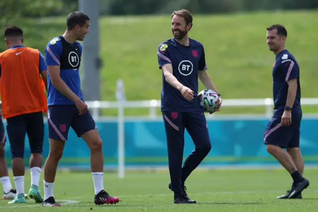 Gareth Southgate at England training