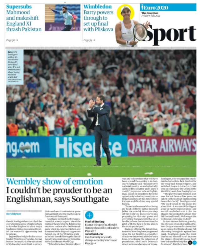 Guardian back page