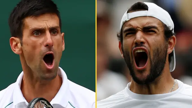 Novak Djokovic and Matteo Berrettini