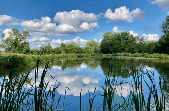 Clouds over a lake in Bransford